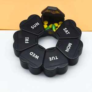 JH Mediboxポータブル7コンパートメントミニグリッドプラスチックピル収納ケース7週間オーガナイザー1週間ジュエリー収納カスタム - Product Image 3