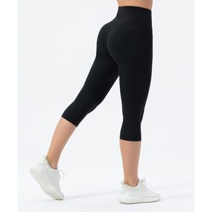Pantalones Capri de Yoga para Mujer FOXA, Cintura Cruzada en V, Cintura Alta, Control de Abdomen, para Entrenamiento - Product Image 2