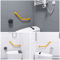 Barre d'appui antidérapante à 135 degrés pour toilettes et douches, idéale pour personnes âgées et handicapées, capacité de charge de 150 kg