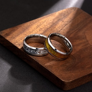 Anillo con Cruz de Jesús, Anillo Cristiano de Acero Inoxidable con Diseño de Jesús y Cruz - Regalo de Joyería Religiosa - Product Image 6