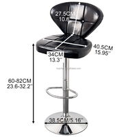 Chaise TUQ Bestseller, tabouret de bar moderne d'extérieur à hauteur réglable avec coussin moelleux, design stable pour bar à domicile, hauteur de siège 60-82 cm