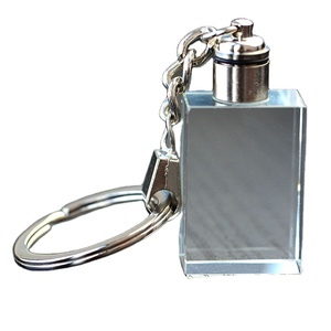 Custom Love Heart Long Strap Lip Gloss Holders Keychain Crystal