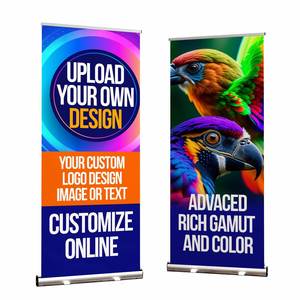 Promotional Sale Portable Aluminum Roll <b>up</b> Retractable <b>Pull</b>-<b>Up</b> for Exhibitions Printed Banner Stand - Product Image 3