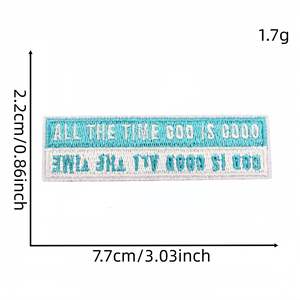 Parche Bordado Termoadhesivo con Diseño de Mondrian <span class=keywords><strong>Verde</strong></span>, Frases en Inglés, Palabras, Wifi, Opciones de Joyería, Oso, para Decoración de Ropa y Bolsos - Product Image 6