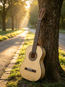 Geake K-800 Torress 1888 Chitarra <span class=keywords><strong>Classica</strong></span> Professionale Fatta a Mano, Dimensione 4/4, Corpo in Abete Massiccio, Tastiera in Acero, Mogano ed Ebano - Product Image 2