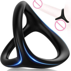 Silikon Hahn/<span class=keywords><strong>Penis</strong></span> Ringe Set Langlebige Sexspielzeug für Erwachsene für Männer oder Paare Erektion verbesserung - Product Image 3