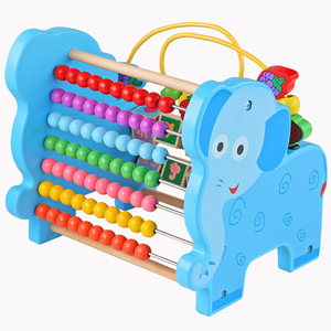 Boîte à trésors en bois multifonctionnelle pour enfants, avec perles, labyrinthe, jouets sensoriels éducatifs Montessori pour enfants - Product Image 4