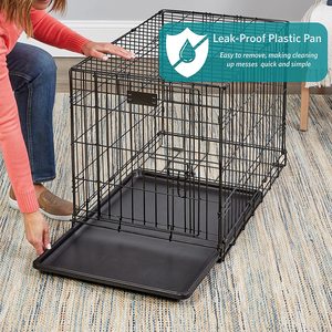 Đa chức năng Dày Chó Thùng chó nhỏ Cũi chó playpen Puppy lồng đôi cửa nhiều <span class=keywords><strong>Stackable</strong></span> mạnh mẽ thép carbon kim loại - Product Image 3