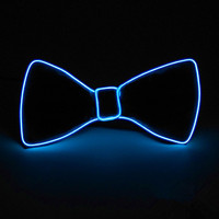 Nœud papillon LED néon EL lumineux en fil clignotant pour mariage Nœud papillon lumineux Bar Rave Party Christmas