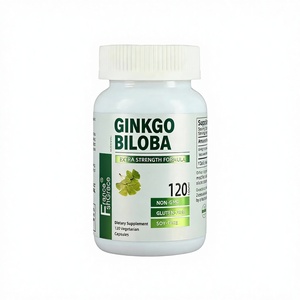 Suplemento Herbal de Biloba para la Función Cerebral y el Apoyo a la Memoria, 120 Cápsulas Vegetarianas (Uso en Adultos) - Product Image 1