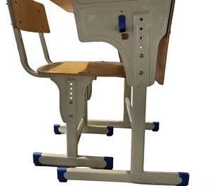 Set di Banco e Sedia Scolastica Regolabile in Altezza con Piano in MDF e Telaio in Acciaio, Arredo per Aule - Product Image 5