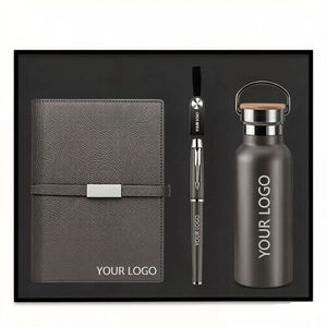 Set de Regalo Personalizado para Empleados con Cuaderno, Bolígrafo Metálico, Memoria USB y Termo de Acero Inoxidable - Product Image 4