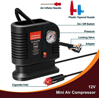 Mini pompe à air pour pneus de voiture, système de gonflage avec petite buse de compresseur, pour camion, voiture, suv, kit d'urgence, 12V DC