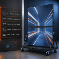 Système clé en main P2.5, mur vidéo LED pliable 4K HDR10, CMS intégré, luminosité 1200 cd, garantie de 2 ans pour affichage scénique