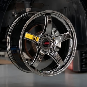 Jantes forgées SHIN Gram Lights 57CR LIMITED RBC Chrome pour voitures particulières, en alliage, <span class=keywords><strong>16</strong></span>, 17, 18, 19, 20 pouces pour Honda Civic - Product Image 1