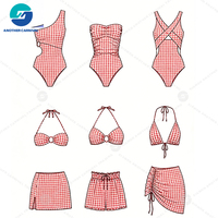 Maillots de bain deux pièces pour femmes en spandex/polyester recyclé, tongs unies, écologiques et durables, logo personnalisé, marque privée, OEM