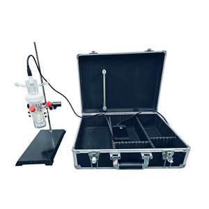 Mini fotorreactor de vidrio de borosilicato, capacidad de 250ml, agitación motorizada y fuente de luz LED/UV ajustable - Product Image 1