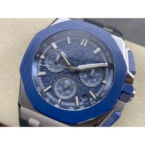 Montre mécanique étanche de qualité supérieure, fabriquée en usine, 43 mm, cadran bleu de plongée, épaisseur 14,4 mm, titane - Product Image 1