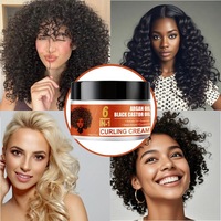 Crème élastique pour cheveux bouclés à l'huile de ricin noire 100g, prête à être expédiée, pour le coiffage et l'hydratation des cheveux bouclés, crème définissante pour les cheveux