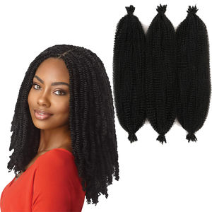 Klaar Om 24 Inch Vlecht Haar Afrikaanse Vrouwen Draai Gehaakte Haar Bulk Extensions <span class=keywords><strong>Afro</strong></span> <span class=keywords><strong>Kinky</strong></span> Krullend Vlechthaar - Product Image 1
