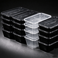 Boîte de préparation des repas rectangulaire en plastique PP de haute qualité, résistante aux fissures, micro-ondable, jetable, conteneur alimentaire recyclé, marque Jv