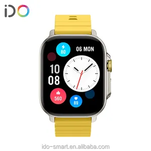 2.01 inch screen 100 sports modes rectangular smartwatch IP68 step calorie running courses running plans BT calling smart watch