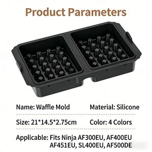 Molde de silicona tipo gofre OEM ODM, apto para freidora de aire y horno, bandeja de silicona para cocina, utensilios de repostería, accesorios para freidora de aire, molde para hornear - Product Image 6