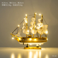 Lampe de table de luxe moderne pour décoration de maison modèle d'éclairage de bateau en bois décoration de table éclairage de maison