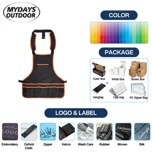 Tablier de travail multi-poches Mydays pour l'extérieur avec boucle à dégagement rapide pour mécanicien, tablier de travail durable pour jardinier, résistant aux taches - Product Image 2