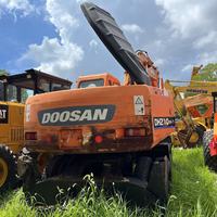 Excavatrice à roues DH210W-7 Doosan d'occasion de marque coréenne en bon état pelle à pneus d'occasion DOOSAN 210 prête pour le travail