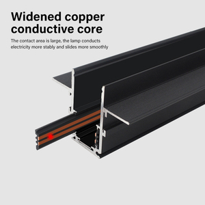 Éclairage sur <span class=keywords><strong>rail</strong></span> LED moderne Système d'éclairage sur <span class=keywords><strong>rail</strong></span> magnétique de levage encastré à la surface du <span class=keywords><strong>plafond</strong></span> en aluminium noir 90 SMD DC 48V 30000 3 ans - Product Image 4