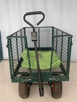 Chariot à main hydraulique OEM personnalisable pour le jardin et le travail agricole avec structure en maille à quatre roues
