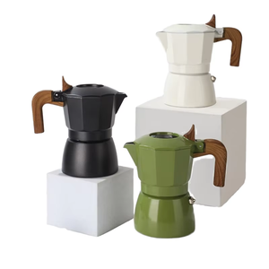 Machine à expresso Stovetop-Petit pot de camping Moka 1-2 tasse à expresso/100ML, <span class=keywords><strong>cafetière</strong></span> italienne à expresso, facile à utiliser - Product Image 1