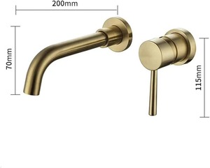 2025 Offre Spéciale moderne mitigeur nickel brossé bassin robinet mitigeur mural encastré vanne en céramique pour hôtel salle de bain - Product Image 6