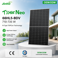 Panneau solaire Jinko Solar 710W Tiger Neo N Type HOT 3.0 Anti PID Haute performance 1% de dégradation en première année Module solaire photovoltaïque