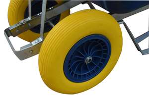 Chariot à deux roues en acier robuste avec design industriel durable pour le jardinage en extérieur - Product Image 3