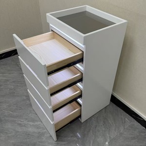 Gabinete de Herramientas Blanco con Iluminación LED, Almacenamiento con Múltiples Cajones y Diseño Flotante sin Tiradores para Salón de Belleza y Estudio de Estética - Product Image 3