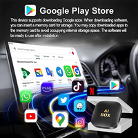 Boîtier Android 14 portable 3-en-1 CarPlay AI, adaptateur USB Android Auto 4G 32G, garantie 1 an pour YouTube Netflix, fonctionnement automatique