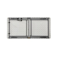 Table pliante rectangulaire en plastique HDPE blanc de 120 cm (4 pieds) légère et portable pour banquets extérieurs, mariages et hôpitaux - Vente en gros