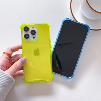 Accessoires de coque de téléphone portable en TPU transparent coloré d'approvisionnement d'usine couverture arrière pour Iphone 11 12 13 14 15 16 17 Pro Max
