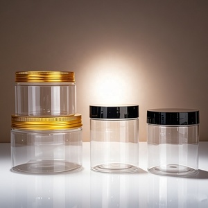 250ml Recycled Amber <b>Plastic</b> Cosmetic <b>Jars</b> with Lids Round Shape Cream <b>Jar</b> Customized Color <b>Plastic</b> Round <b>Jars</b> 8 oz - Product Image 4