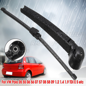 ชุดใบปัดน้ำฝนและก้านปัดน้ำฝนกระจกหลังรถยนต์ 1/2 คู่ สำหรับรถยนต์ VW Polo 05 55 06 56 07 57 08 58 09 1.2 1.4 1.9 TDi E S - Product Image 1