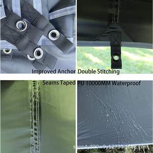 Bâche de camping imperméable Woqi 305x365 cm, carrée, en nylon, pour protection solaire extérieure et installation de tente - Product Image 5