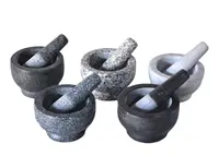 5 Buah Set Granit dan Marmer Mortar dan Alu