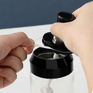 Tarro de condimentos con tapa y cuchara integradas, tarro de vidrio para extraer miel, recipiente hermético para condimentos de cocina y hogar - Product Image 2