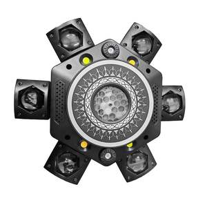 Recién llegado Mini LED Disco luces de escenario seis armados Little King Abyss Magic Ball efecto estroboscópico RGBW Emisión de Color 20W DMX512 - Product Image 2