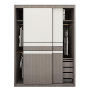 Porte Scorrevoli in Legno su Misura Moderne; Armadio Contenitore; Cabina Armadio per Soggiorno/Camera da Letto; Ultimo Modello di <span class=keywords><strong>Appendiabiti</strong></span>; Design Armadietto Compatto - Product Image 1