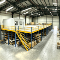 HONGXIN Étagère de mezzanine en acier robuste sans boulons, en acier laminé à froid, revêtement poudré, résistant à la corrosion, réglable et personnalisable