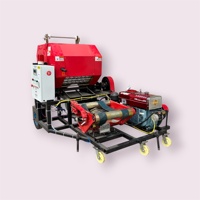 Presse à balles de paille hydraulique à moteur diesel 15 CV pour usage agricole, automatique, haute efficacité, robuste