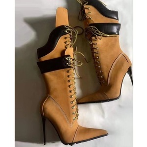 Botas Femininas Unique Double Shaft Fashion Shoes Casual Sexy Calf High <b>Boots</b> for Women - Product Image 1